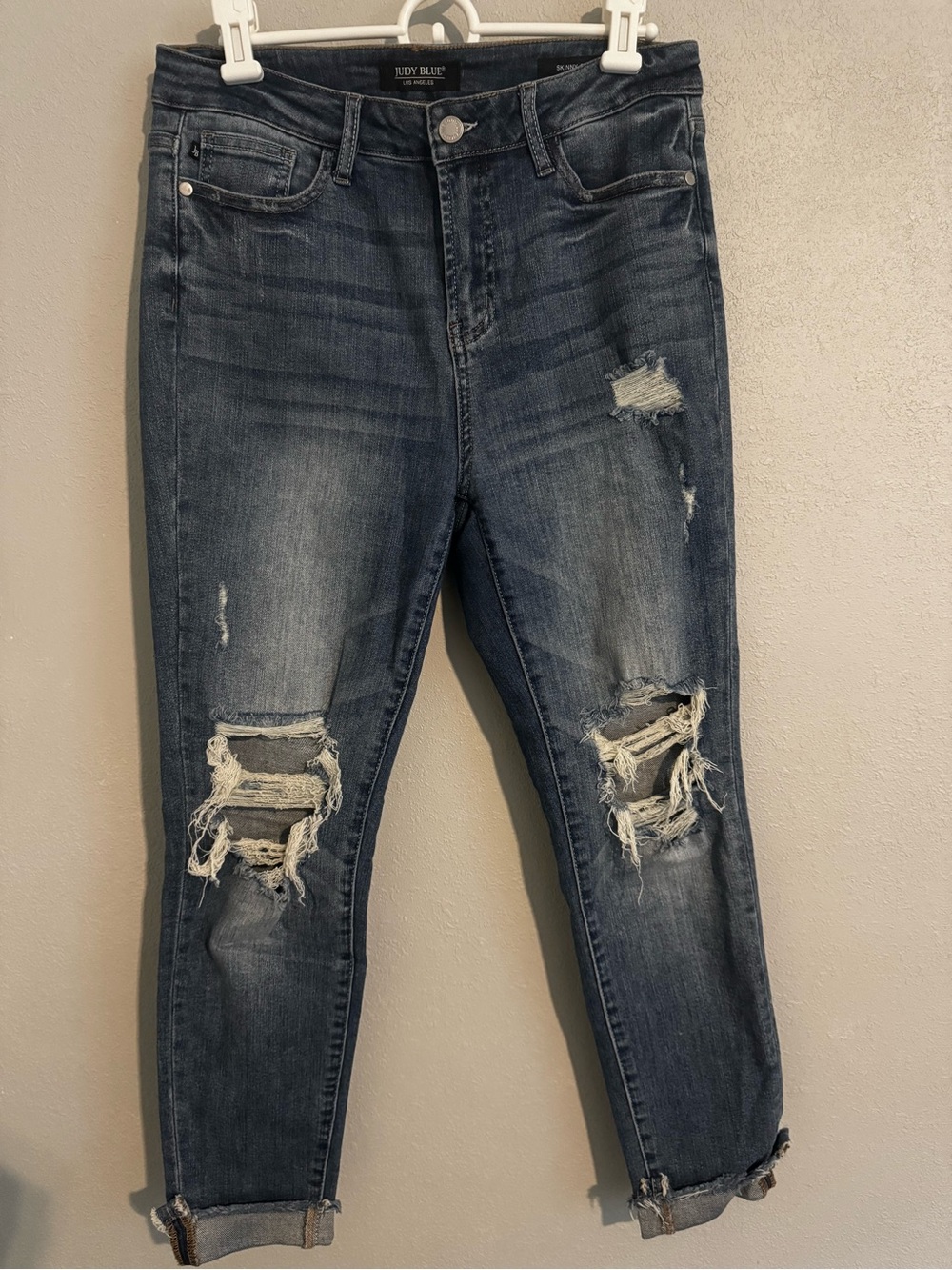 Judy Blue Distressed Boyfriend Fit Jeans
